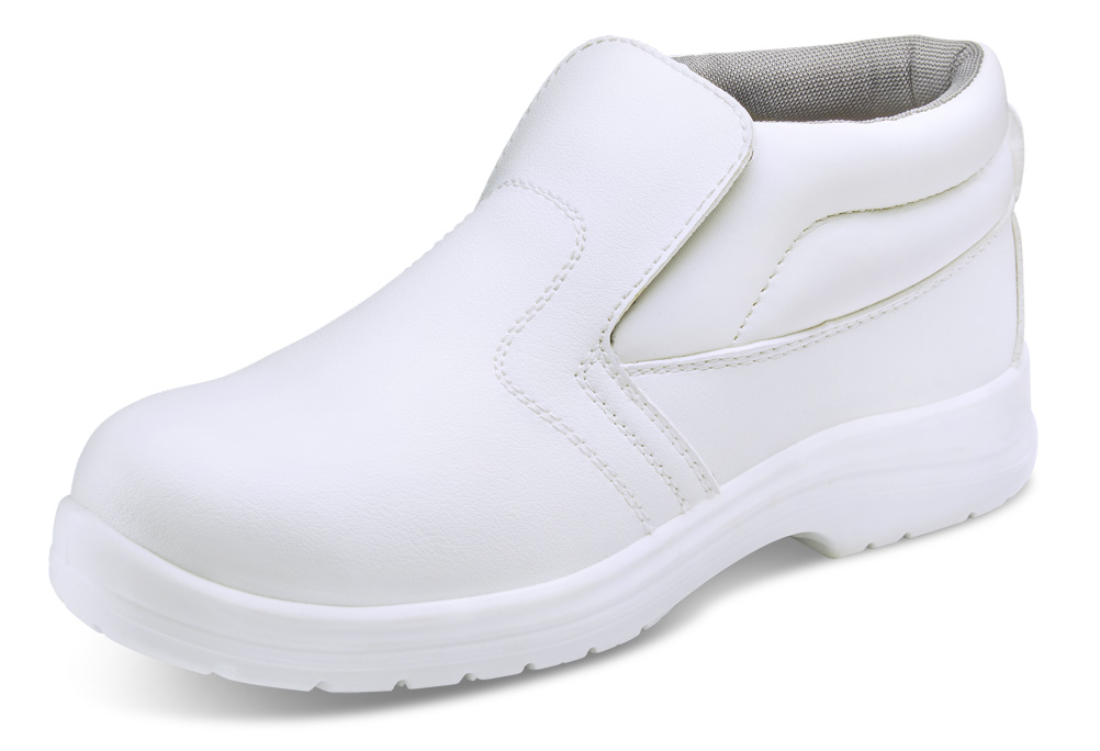 Micro Fibre Boots S2 White Size 10