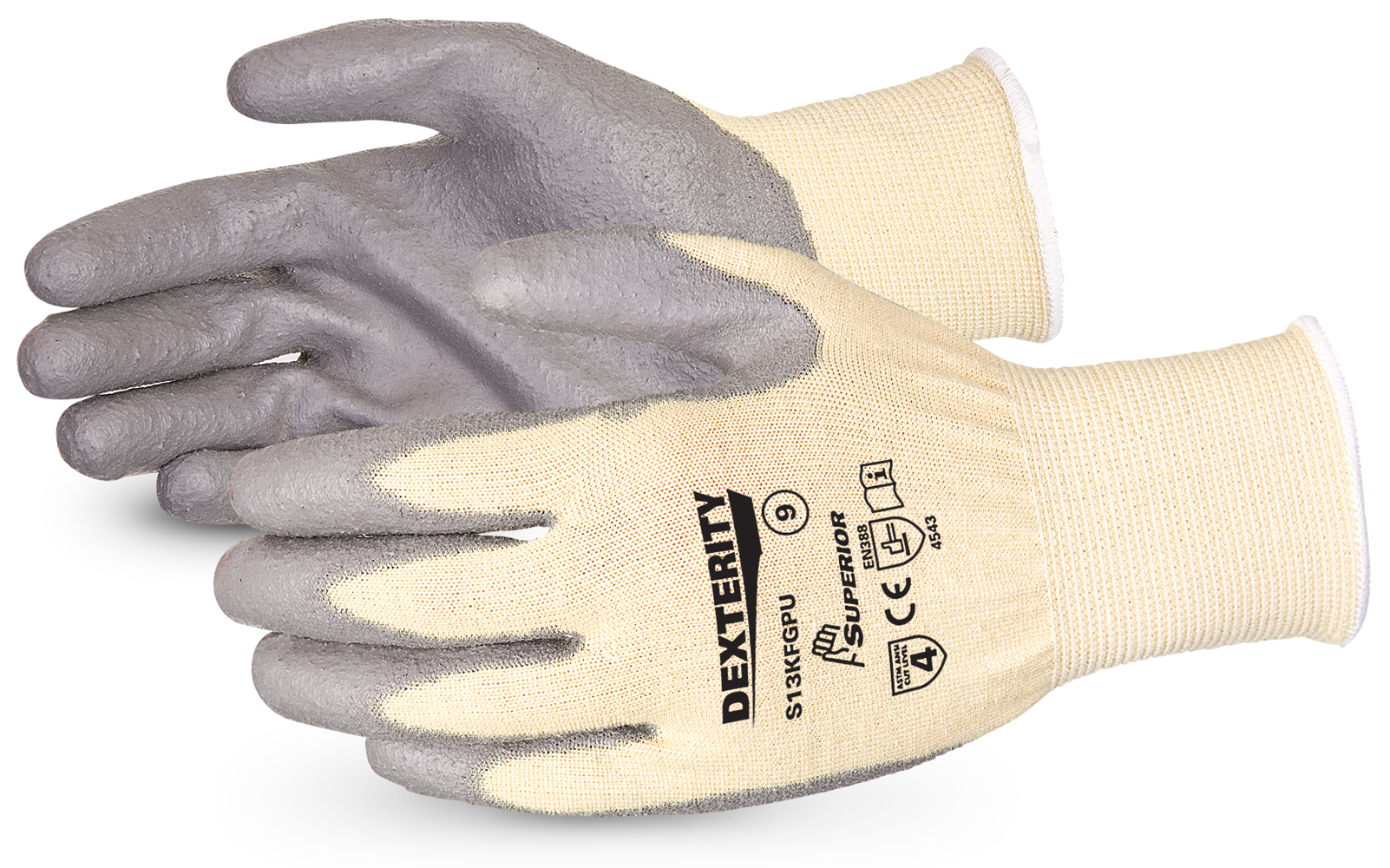 Dexterity PU Palm-Coated Cut-Resistant String-Knit Glove